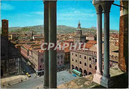 Moderne Karte Bologna Panorama vu de la Tour du Palais du Maire