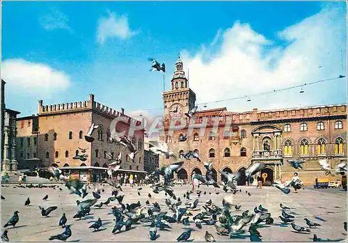 Cartes postales moderne Bologna Place Maggiore et Hotel de Ville