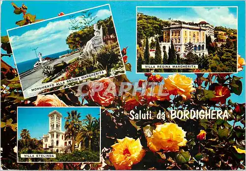 Moderne Karte Riviera dei Flori Grusse aus Bordighera