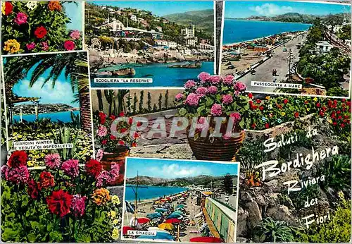 Cartes postales moderne Riviera dei Flori Grusse aus Bordighera