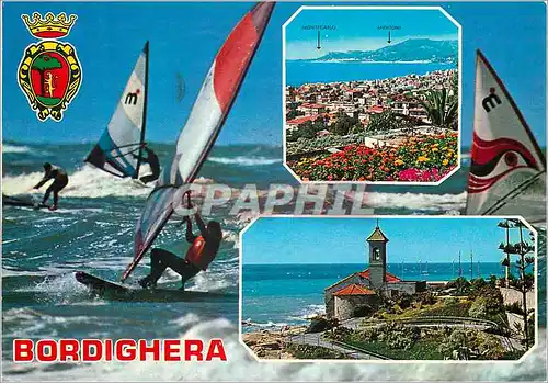 Cartes postales moderne Riviera dei Flori Bordighera Planche a voile