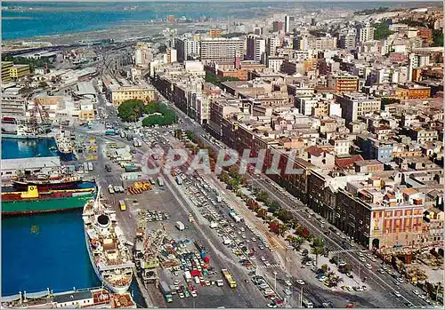 Cartes postales moderne Cagliari Rue Rome et vue partiale vue aerienne