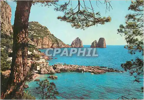 Moderne Karte Capri avec Faraglione