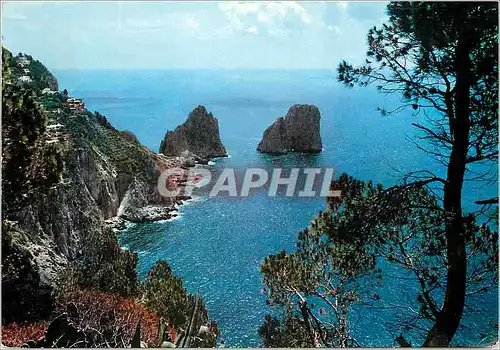 Moderne Karte Capri Les Faraglione