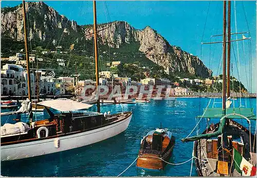 Moderne Karte Capri Marina grande Bateaux