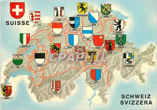 Moderne Karte Suisse