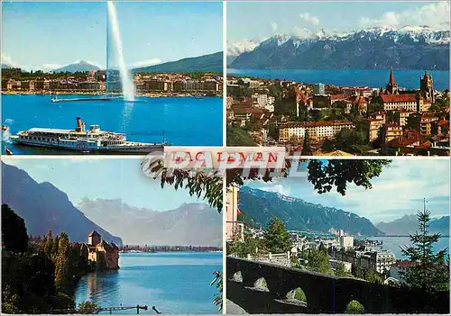 Cartes postales moderne Lac Leman Geneve Lausanne chateau de chillon Montreux