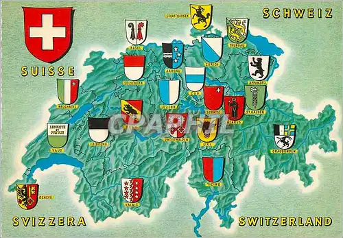 Moderne Karte Suisse