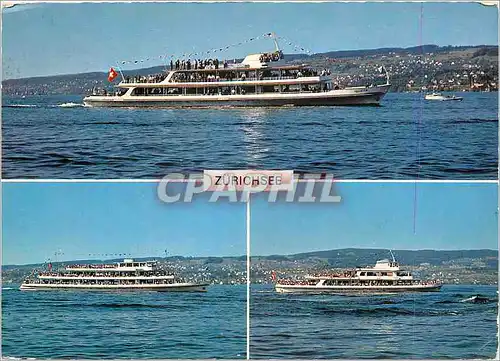 Cartes postales moderne Zurichsee motorschiffe helvetia linth und limmat Bateaux