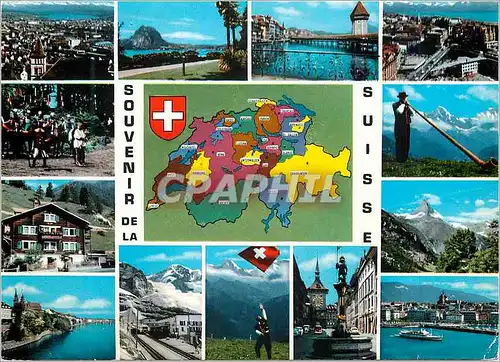 Moderne Karte Suisse souvenir