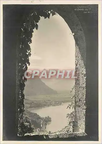 Cartes postales moderne Chillon et les dents du Midi vus de Glion