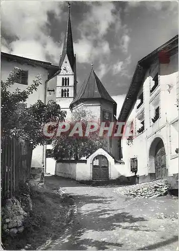 Moderne Karte Sta Maria im Munstertal Dorfpartie bei der Kirche