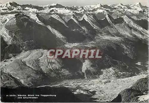 Cartes postales moderne Santis Blick ins Toggenburg mit Churfirsten