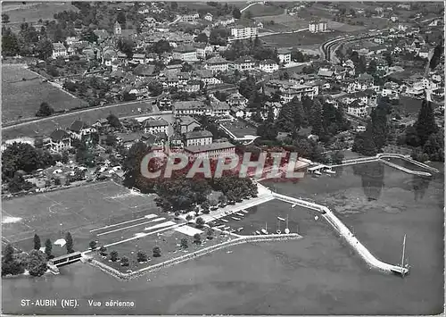 Moderne Karte St Aubin (NE) Vue aerienne