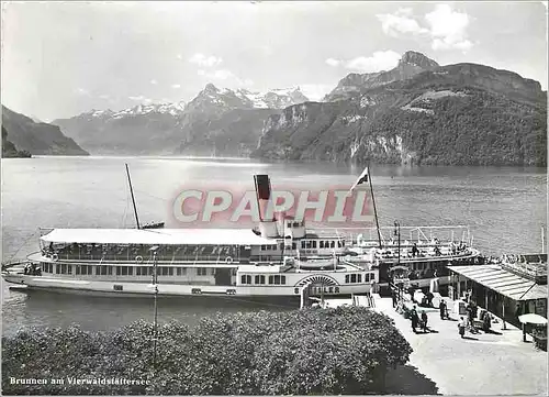 Moderne Karte Brunnen am Vierwaldstettersee Bateau