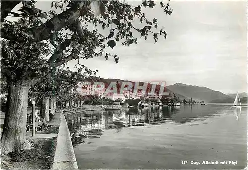 Moderne Karte Zug Altsladt mit Rigi