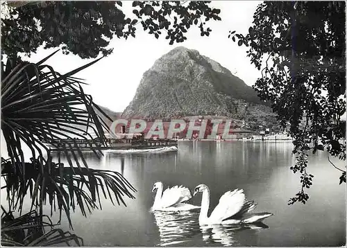 Moderne Karte Lago di Lugano Monte S Salvatore