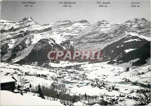 Moderne Karte Les Diablerets Perle des Alpes Vaudoises