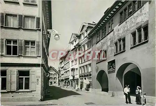 Cartes postales moderne Appenzell Hauptgasse mit Rathaus