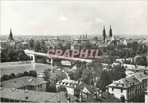 Moderne Karte Basel Blick auf Wettsteinbrucke