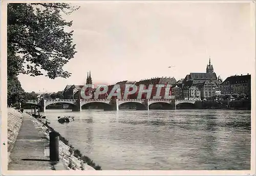 Moderne Karte Bale Mittlere Rheinbrucke