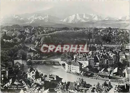 Moderne Karte Born und die Alpen