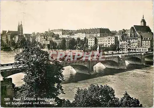 Cartes postales moderne Basel Mittlere Rheinbrucke