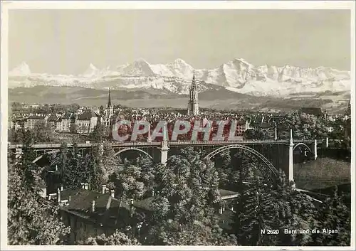 Cartes postales moderne Bern und die Alpen