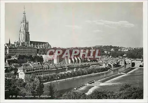 Cartes postales moderne Bern Munster mit Plattform