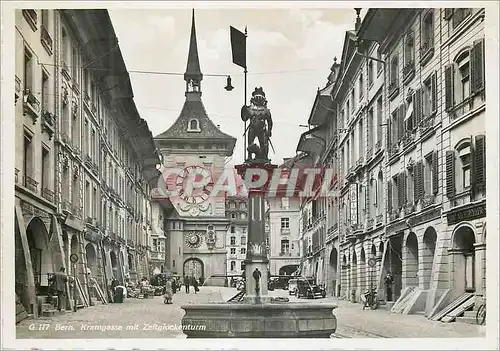 Moderne Karte Bern Grand Rue et la Tour d'Horloge