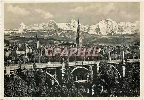 Cartes postales moderne Bern et les Alpes