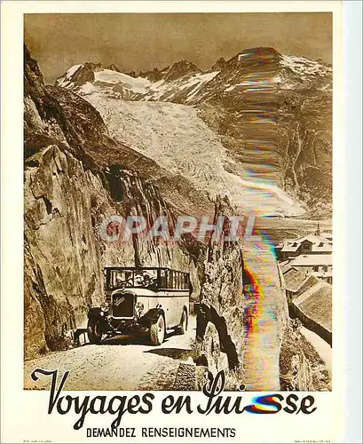 Cartes postales moderne Voyages en Suisse Autobus