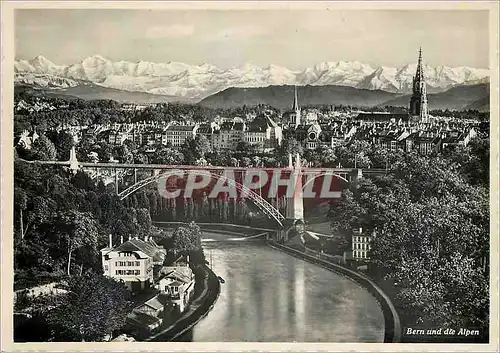 Cartes postales moderne Bern und die Alpen