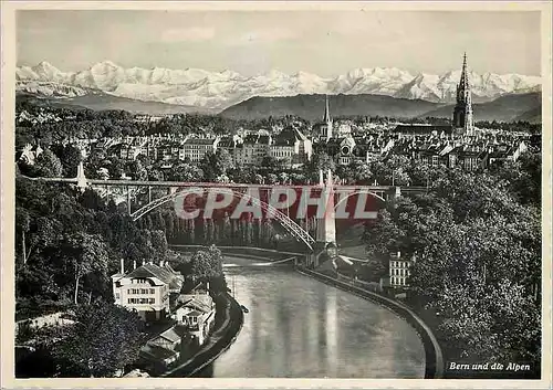 Moderne Karte Bern und die Alpen