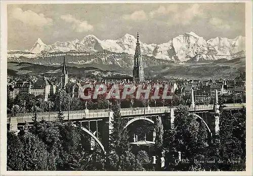 Moderne Karte Bern und die Alpen