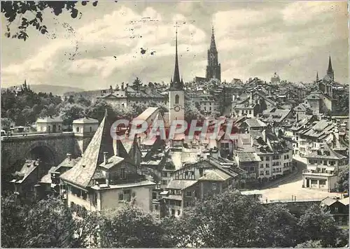 Moderne Karte Bern Coup d'oeil de l'ancienne ville de la montee d'Aargauerstanf