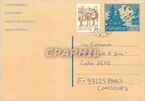 Entier Postal Suisse pour Paris