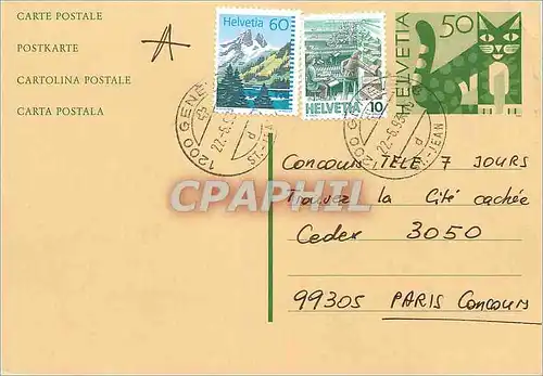 Entier Postal Suisse 1993 pour Paris