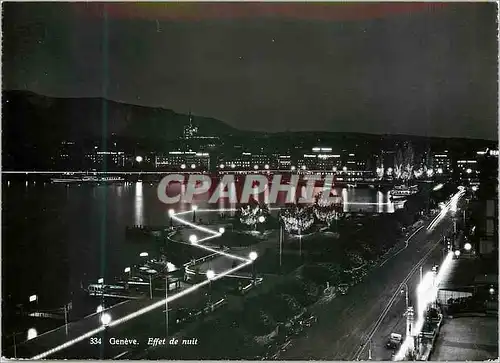 Cartes postales moderne Geneve Effet de nuit