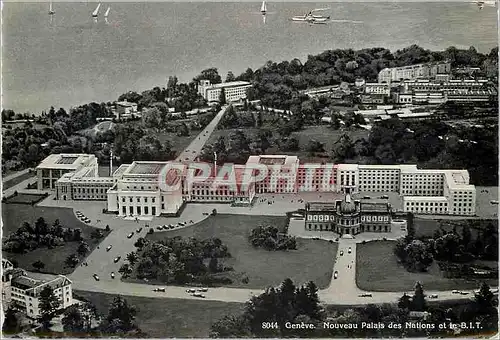 Moderne Karte Geneve Nouveau Palais des Nations et le BIT