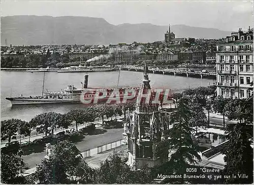 Cartes postales moderne Geneve Monument Brunswick et vue sur la Ville