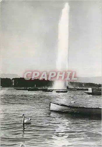 Cartes postales moderne Geneve Le Jet d'eau de 90 m  et la rade