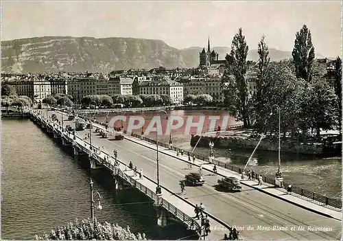 Cartes postales moderne Geneve Pont du Mont-Blanc et ile Rousseau