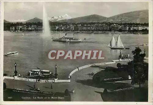 Cartes postales moderne Geneve La Rade et le Mont-Blanc