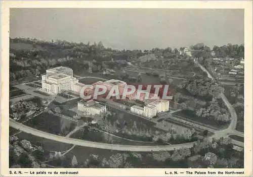 Moderne Karte Geneve Le palais vu du nord-ouest