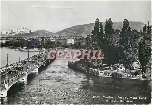 Cartes postales moderne Geneve Pont du Mont-Blanc et Ile JJ Rousseau