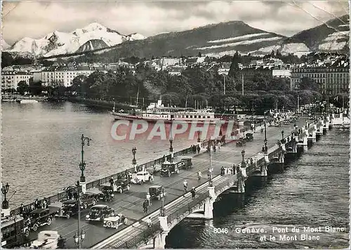 Cartes postales moderne Geneve Pont du Mont-Blanc et le Mont-Blanc