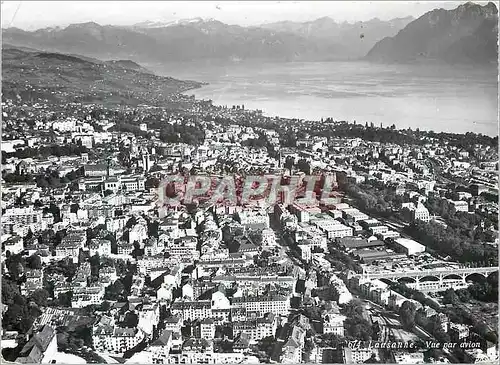 Moderne Karte Lausanne Vue par avion