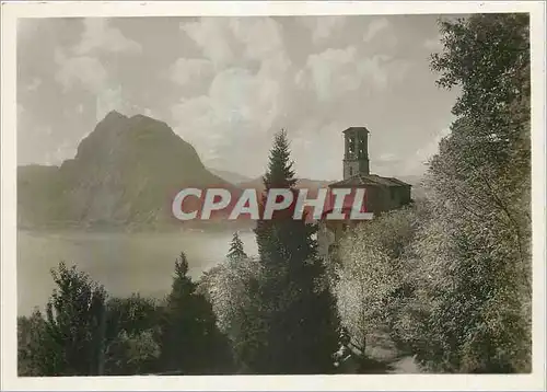 Cartes postales moderne Lugano eglise de Castagnola