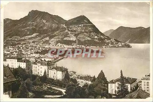 Moderne Karte Lugano Monte Bre e Boglia